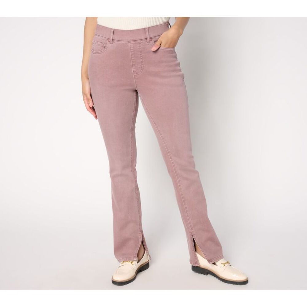 SUNNYLiFE Women's Petite Pants 8P Colored Denim Slim Bootcut Jeans w Pink